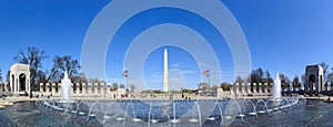 Washington Monument and the WWII memorial.