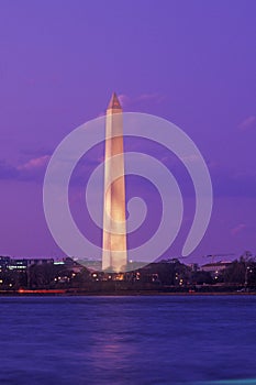 The Washington National Monument at dusk, Washington, D.C.