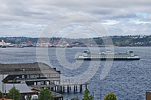Washington state ferry arriving