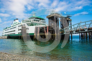 Washington State Ferry at the Mukilteo Dock