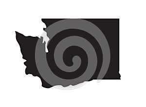 washington state map shape silhouette
