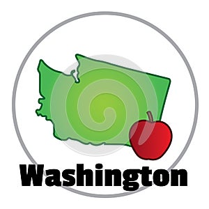 Washington state map. Vector illustration decorative design