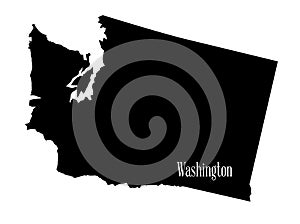 Washington State Silhouette Map