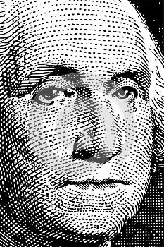 Washington trace from $1 bill