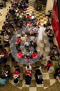 WASHINGTON, UNITED STATES - Jul 03, 2012: People waiting in a food court of Union station