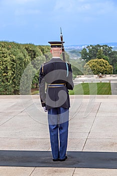 changing the guard at Arlington national Cemetery in Washington