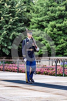 changing the guard at Arlington national Cemetery in Washington