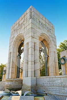 Washington, USA, Monument to National World War II Memorial.