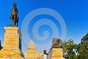 Washington, USA, United States Capitol, Ulysses S. Grant Memorial.