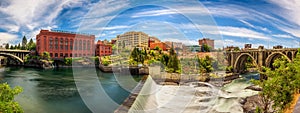 Washington Water Power building and the Monroe Street Bridge in Spokane