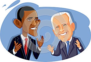 WashingtonÃÂ¸ USA, March 14, Barak Obama and Joe Biden Vector Caricature