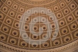 Interior of the Washington DC capitol hill dome.