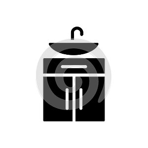 Washstand black glyph icon