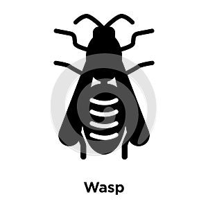 Wasp icon vector isolated on white background, logo concept of W