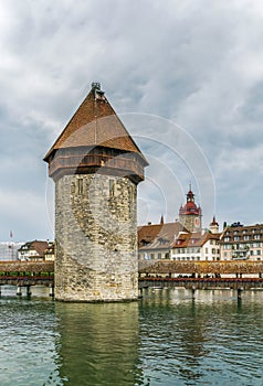 Wasserturm and Kapellbrucke, Lucerne, Switzerland photo