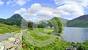 Wast Water towards Wasdale and Scafell Pike, Lake District, UK