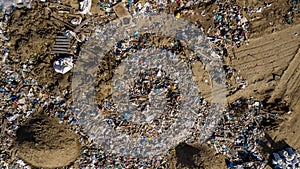 Waste dump. Aerial view from above