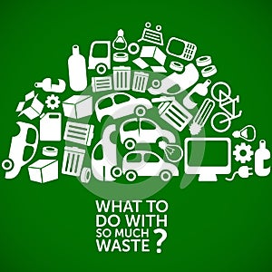 Waste, dump, junkyard - ecological background