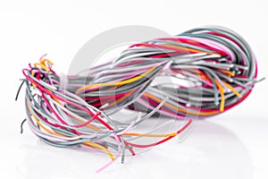 Waste electric copper cable used in electrical installation