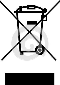 Waste electrical and electronic equipment directive symbol photo