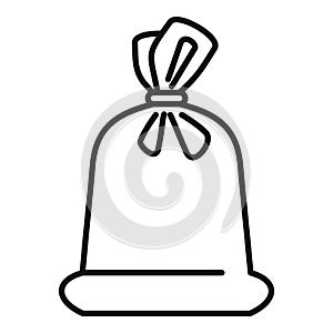 Waste litter bag icon outline vector. Organic carry