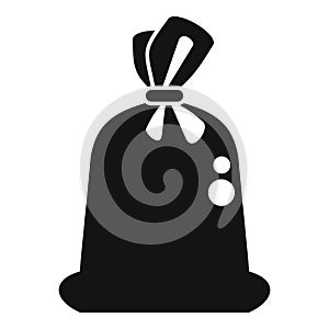 Waste litter bag icon simple vector. Organic carry