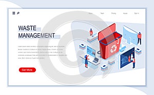 Waste management isometric landing page