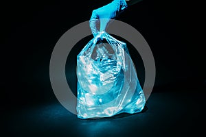 Waste management plastic reuse hand bottles bag