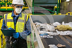 Waste Management Sorting Facility Worker