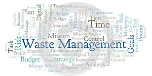 Waste Management word cloud, made with text only.