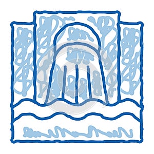 Waste Outpouring From Spout doodle icon hand drawn illustration photo
