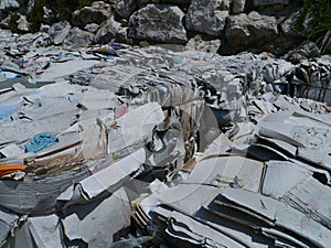 Waste paper and cardboard bales