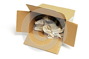 Waste Papers in Cardboard Box