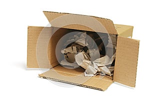 Waste Papers in Cardboard Box