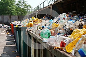 waste plastic bottles and other types of plastic waste at the waste disposal site. Generative AI