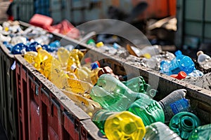 waste plastic bottles and other types of plastic waste at the waste disposal site. Generative AI