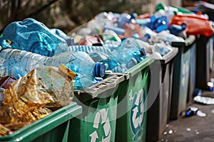 waste plastic bottles and other types of plastic waste at the waste disposal site. Generative AI