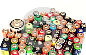 Waste recycling alkaline batteries, reuse, garbage disposal