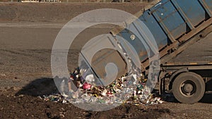 Waste recycling plant. The concept of ecology on the planet.