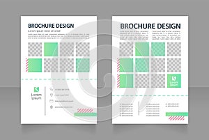 Waste recycling plant contact information blank brochure design