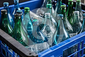 Waste separating bottles. Generate Ai