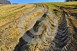 Waste soil field destruction