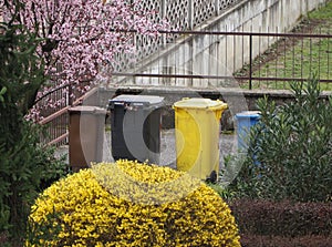 waste sorting bin for recycling