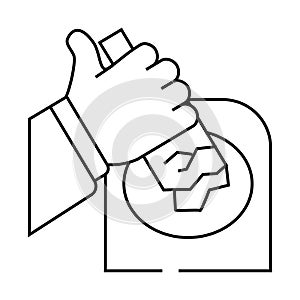 waste sorting line icon vector illustration