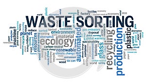 Waste sorting word cloud