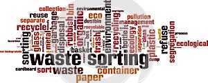 Waste sorting word cloud