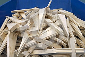 Waste timber.