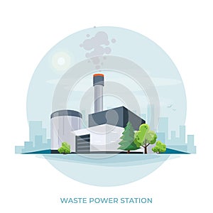 Waste-to-energy power plant station