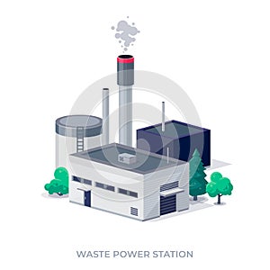 Waste-to-energy power plant station