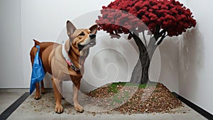 From Waste to Wonder A Paper Art Tribute to National Dog Day and Responsible Pet Ownership.AI Generated